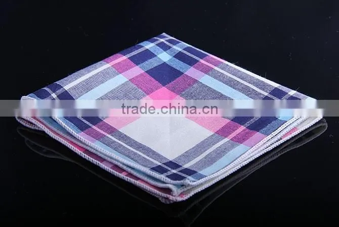Checkered Mens Suit Custom Cotton Pocket Squares
