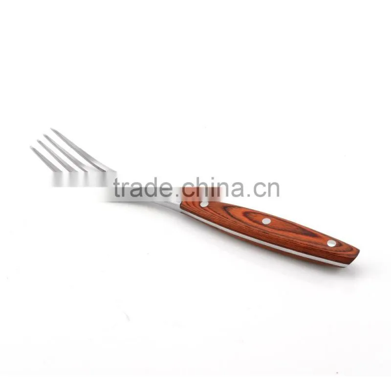 Laguiole Style Pakka Wood Handle Steak Fork Set