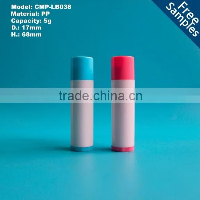 5g PP plastic cosmetic lipstick lip balm tube