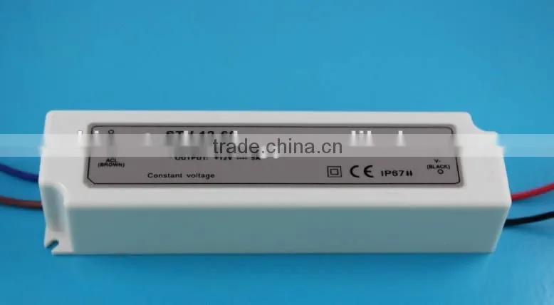 High quality 220v 12v 5a 60w waterproof led transformer, meanwell power supply converter voltages 12 volt 60 watt