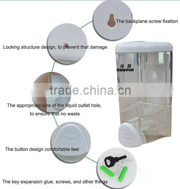 New Arrival Wall Mount 400mL Durable Plastic Manual Decorative Foam Soap Dispenser (DS1524)