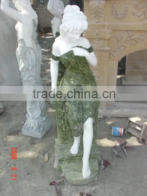 western style lady stone sculpture