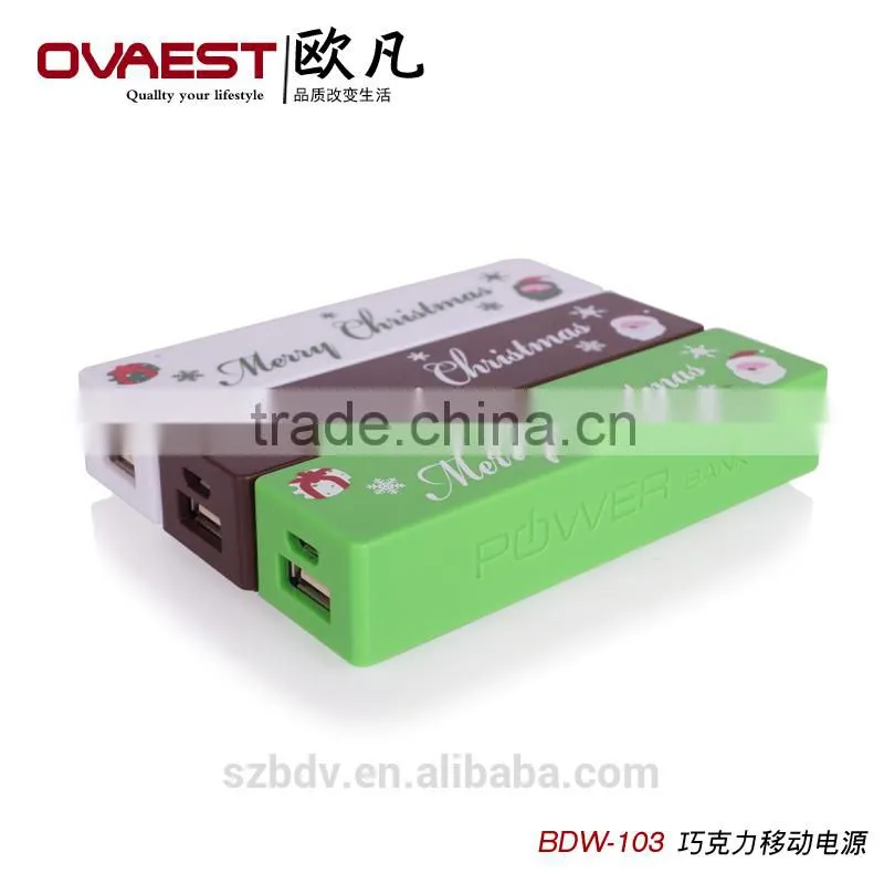 2015 shenzhen factory on promotion gift style 2600 mobile power bank