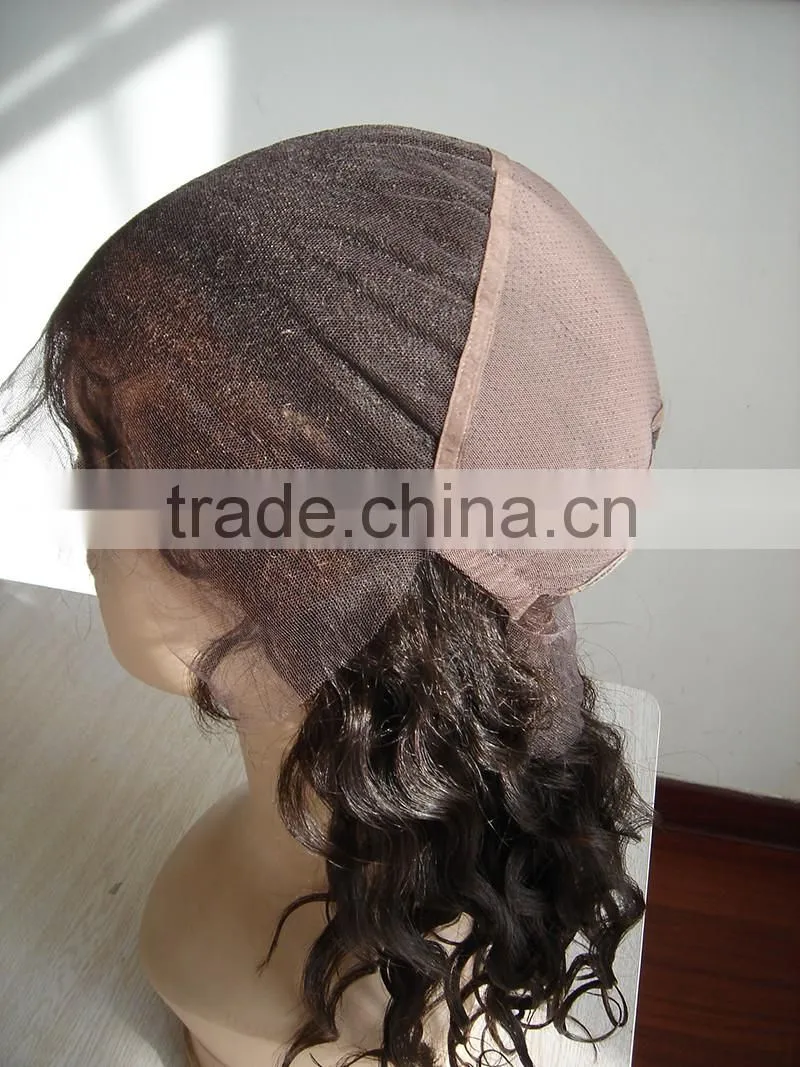 12 inch natural color curly virgin full lace wigs human hair