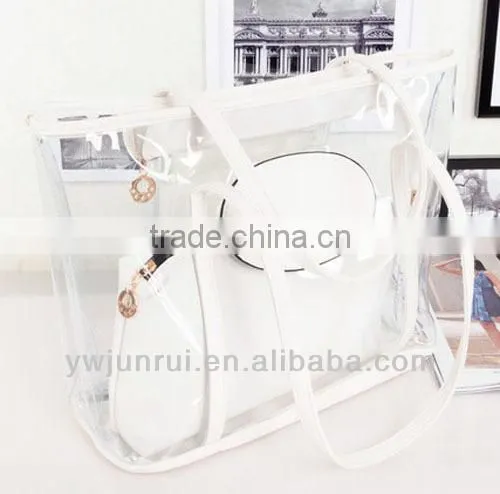 promotional summer transparent handbags fashion transparent handbags beach bag