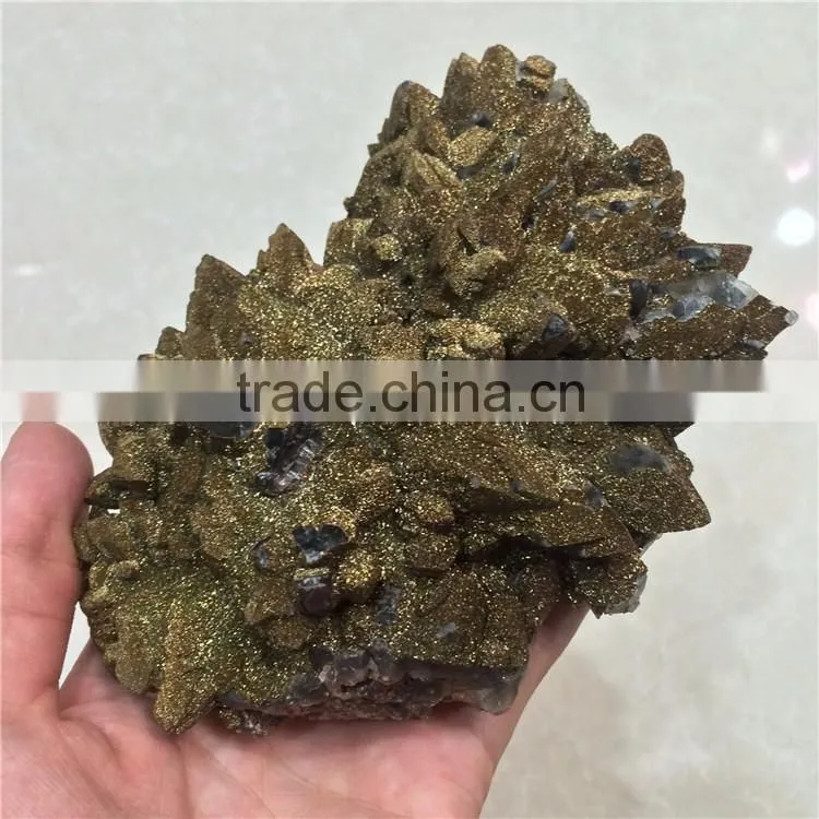 Natural Black Crystal Morion And Chalcopyrite Rough Stones