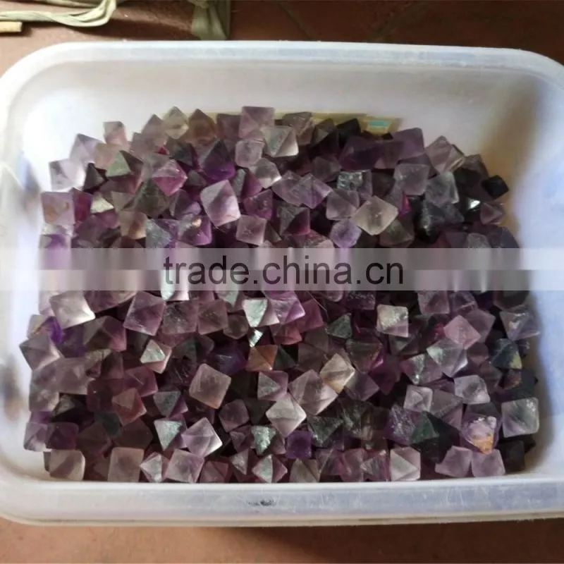 purple fluorite crystal polyhedron tumble