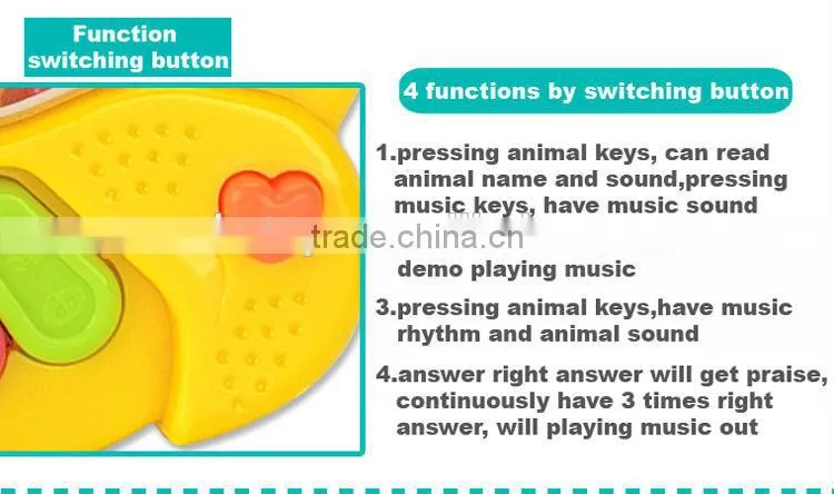 2015 very cheap battery operated toy cartoon keyboard Music Instrument