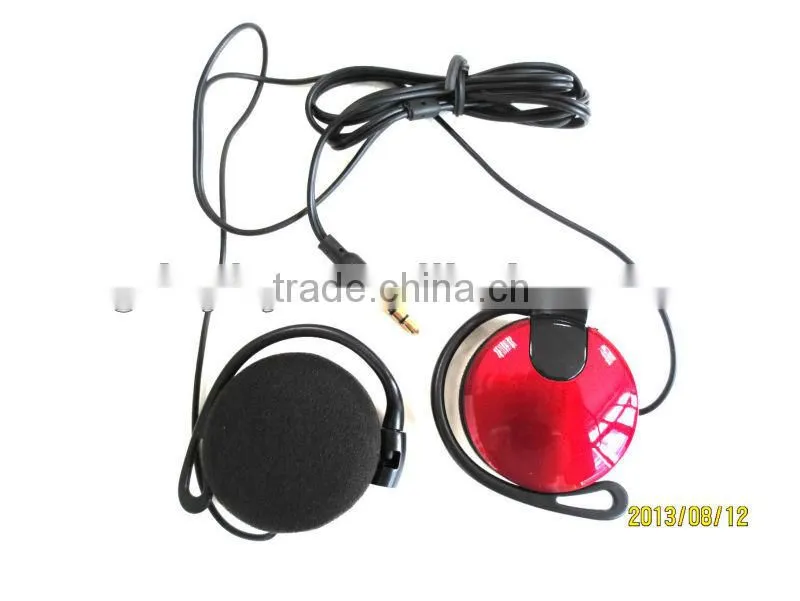 High-end sound performance comfortable stylish stereo clip-on mp3/mp4 earphone, earpiece, headset