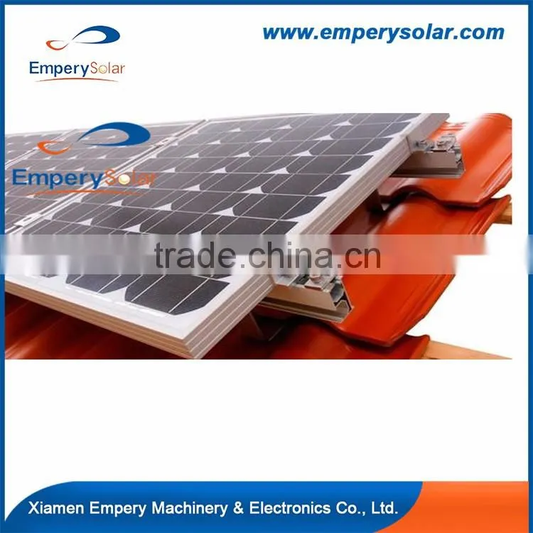 Porcelain tile roof solar mounting system