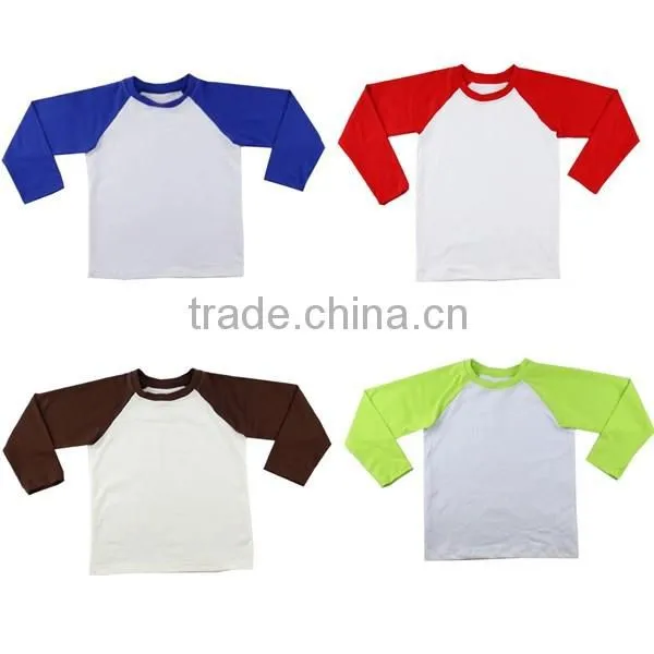 Wholesale long sleeves kids baseball shirt boutique children clothing green sleeves baby boys raglan shirt red Christmas raglan