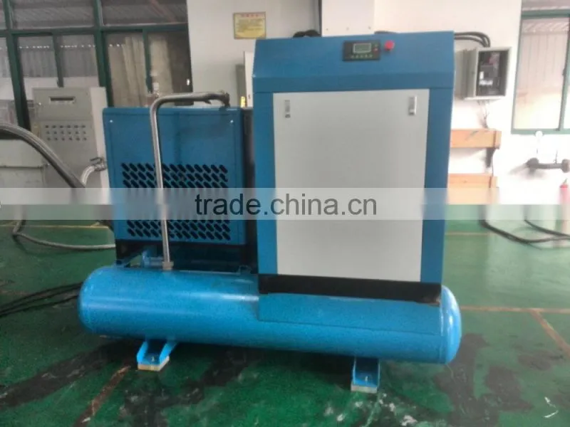 Air dryer air tank combined Twin dual AC electric rotary screw air compressor