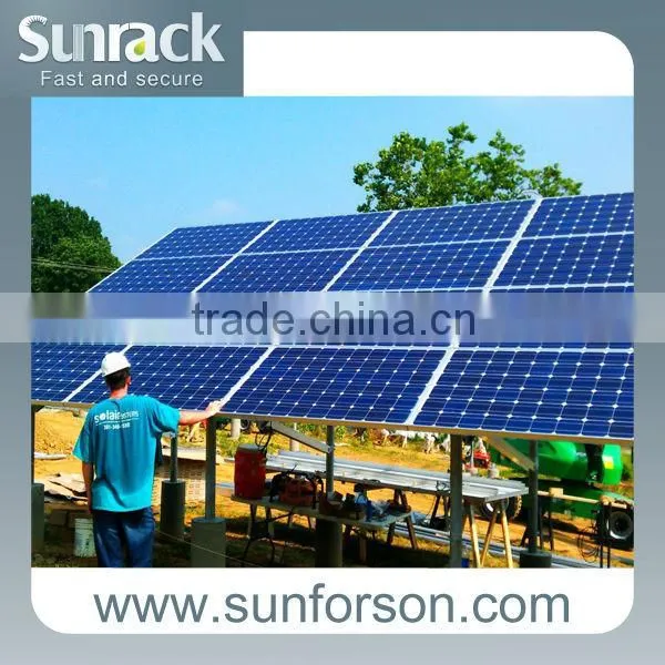 PV solar installation for ground mounting system