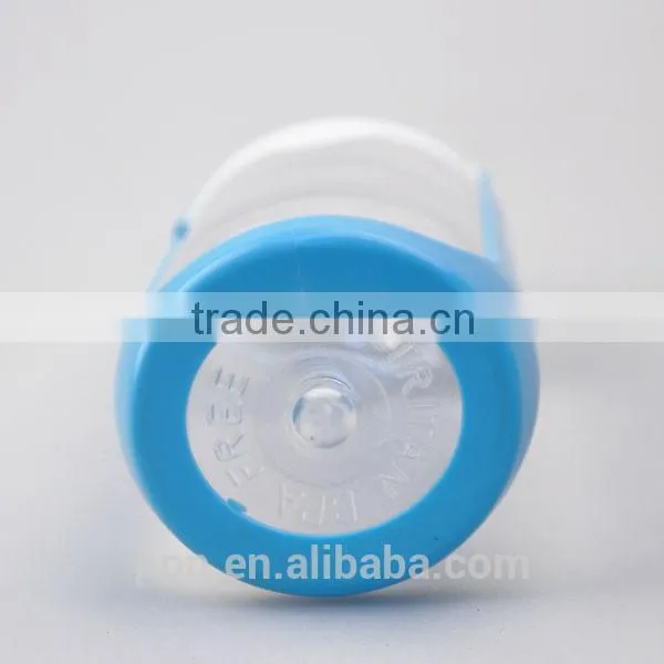 Plastic sports water bottle with top handle