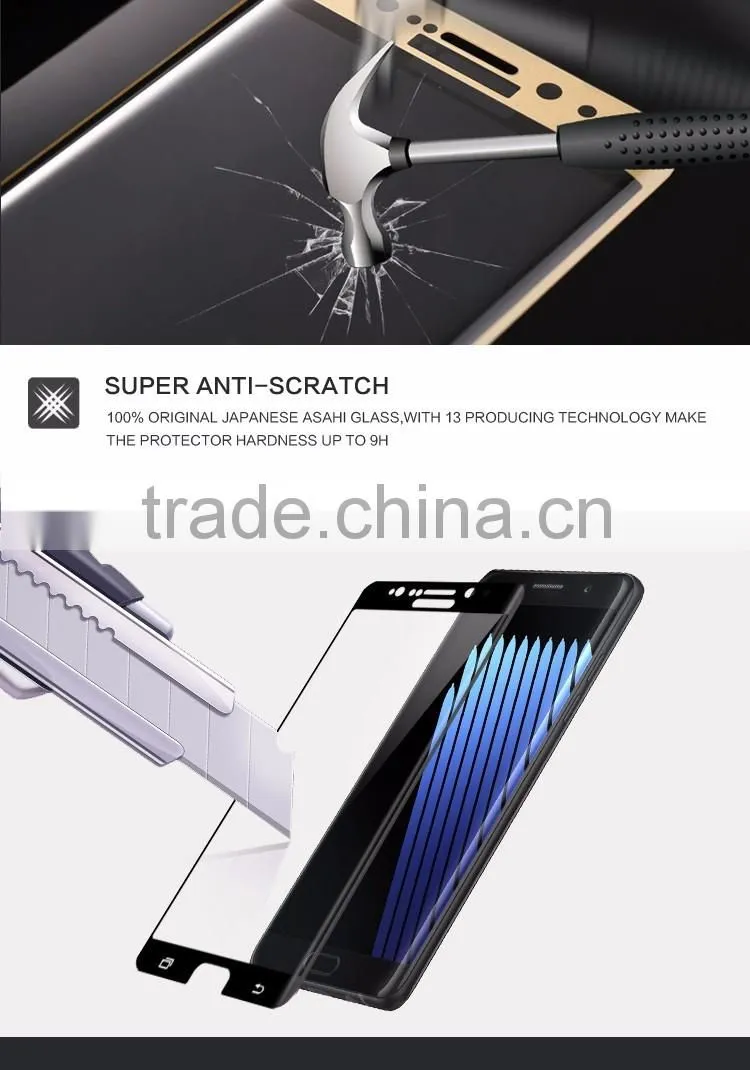 Mobile Accessories Full Cover Clear Glass Screen Film for Samsung Note 7