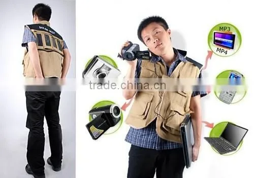 Solar Charger vest / rescue vest / reflective vest / Solar Charger