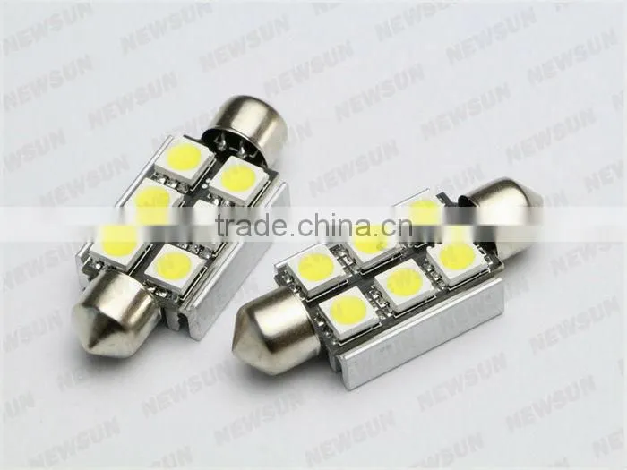 2014 Becautiful color white/blue/yellow/green/red Led car decoration light bulbs,12V Festoon led bulb 12V C5W 39mm has heat sink