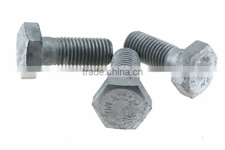 Hexagon head bolts DIN 931(half thread) din standard hex bolt