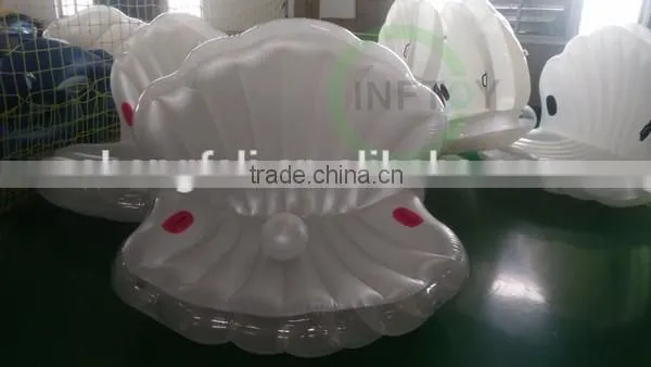 Custom inflatable seashell swimming pool floats toys inflatable pool float manufacturers