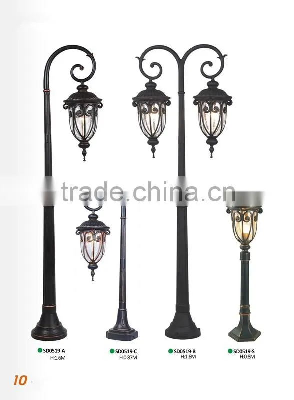 2016 Top sale classic Ip65 12V Led Solar Garden Lighting Pole Light