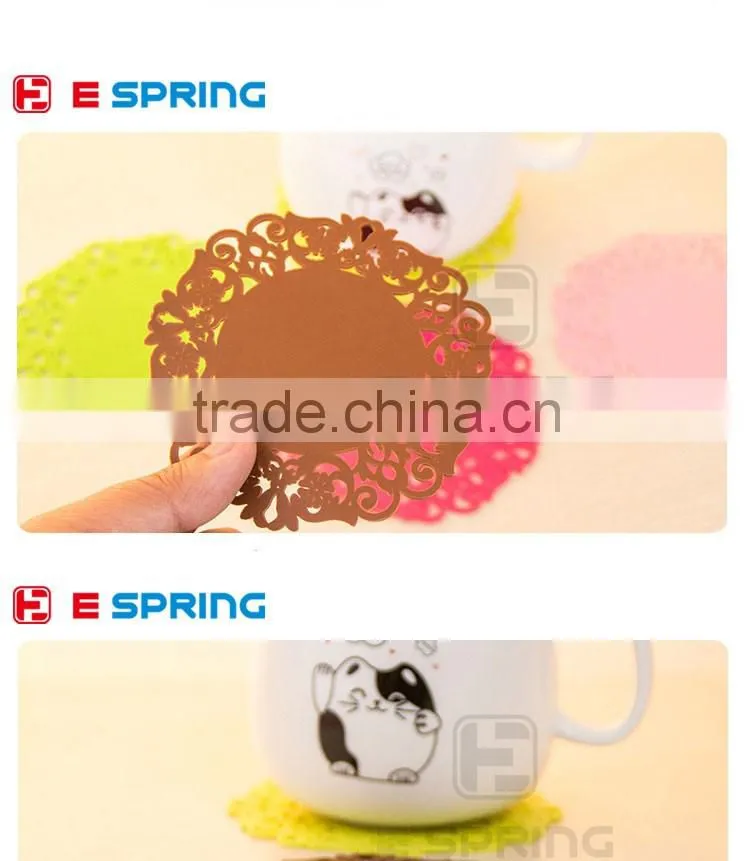 Coffee Cup Mat Eco-friendly Heat resistant Customize LOGO 6 Colors for your choose Silicone Mat