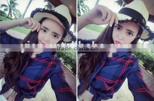 2016 high quality handmade straw hats sun hat summer hot sale original beach hats for women
