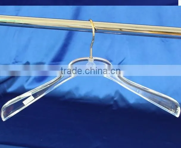 High Quality Market Acrylic Plexiglass plastic Clothes Hanger hanger anti-slip plastic hanger