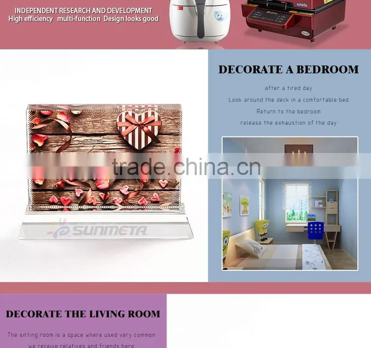 Sunmeta home decoration blank sublimation product heat press crystal (BSJ08B)