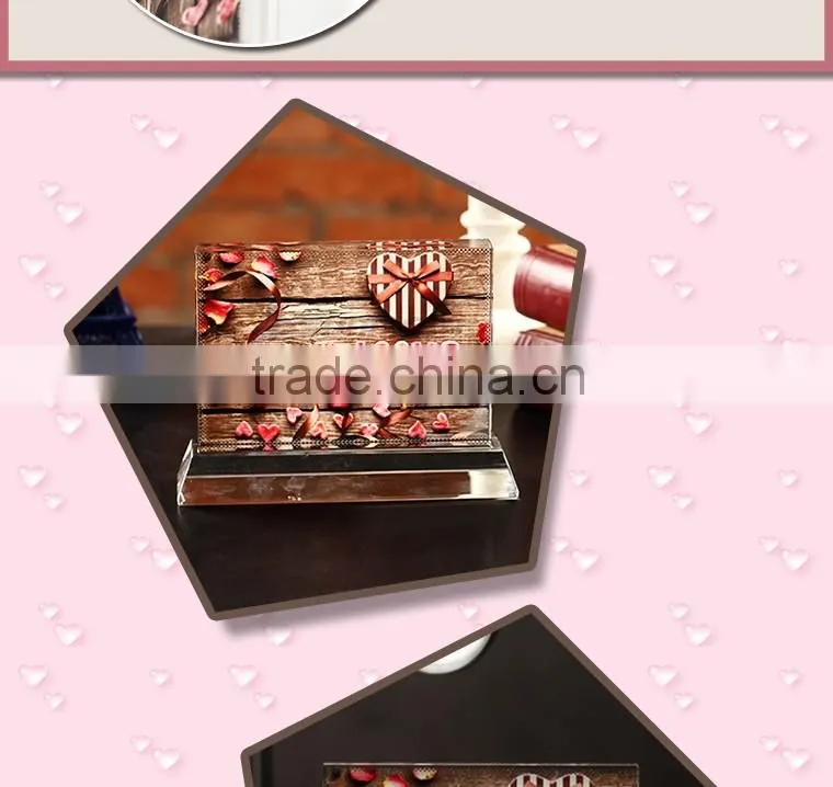 Promotional gifts L160*H110*W40mm horizontal blank sublimation crystal 3d