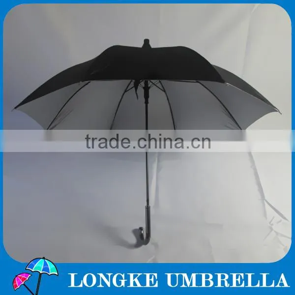23" black straight umbrella,UV against and with Water Drop Cover