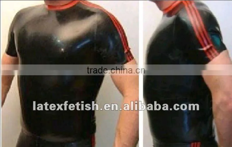 latex shirt latex catsuit 100%latex shirt for man