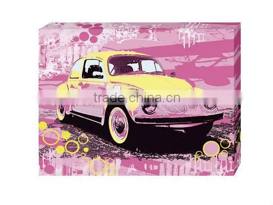Classical car nature canvas painting