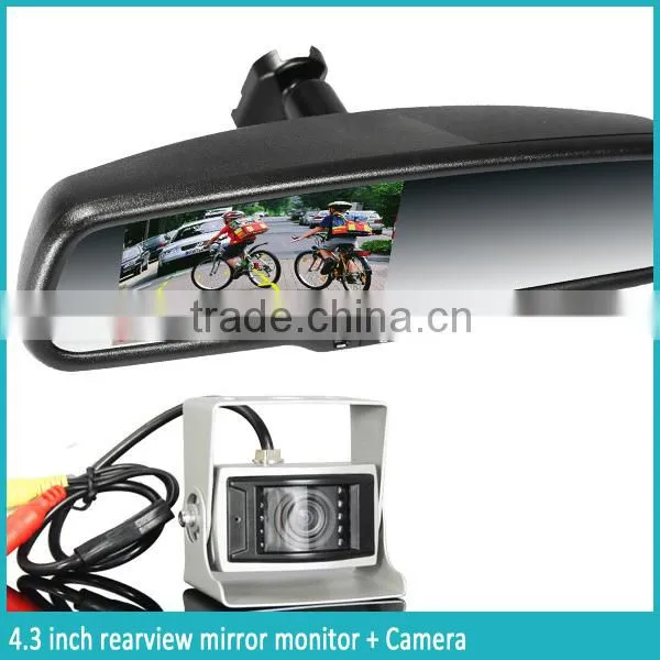 AK2043LAP4 4.3inch auto dimming and display reverse BiBi sound radar detector germid car rearview mirror