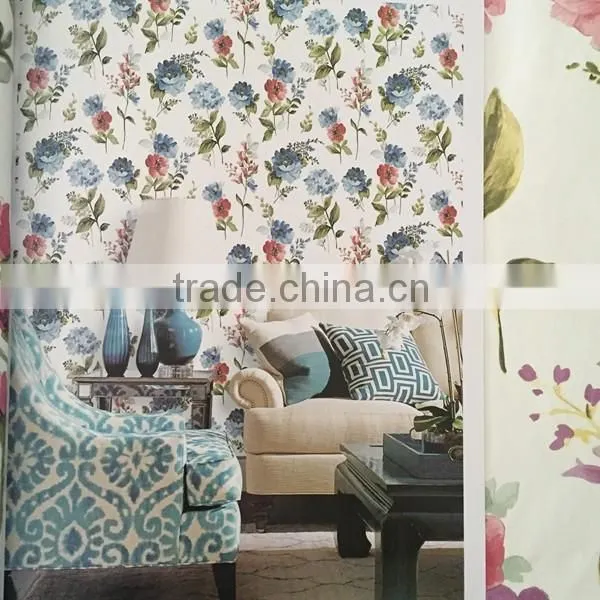 non woven flower design vivid decrotion wallpaper