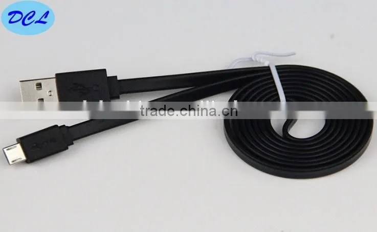 Colorful flat usb cable male to micro 5PIN
