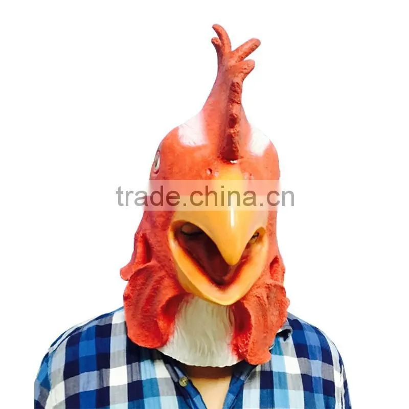 Halloween newest dress up head Latex material big rooster mask for cosplay
