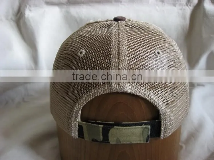 Stylish washed camo trucker cap
