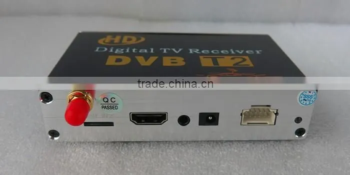 Single antenna Support 20~70KM/H HD Car DVB-T2 Car digital TV Receiver Fully compatible with DVB-T2 and H.264 MPEG-4 MPEG-2