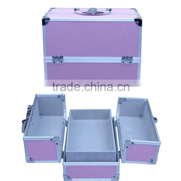 Pink Color Factory Cheap Makeup Train Case