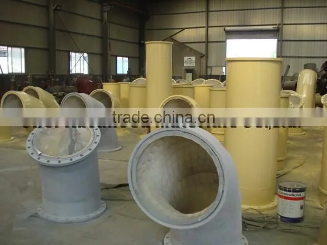 Ceramic lined wear resistant steel pipe, ceramic lined elbow