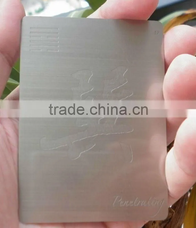 Brushed stainless Steel Metal Name Card