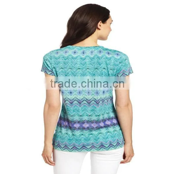 Women floral blue t-shirts 2013