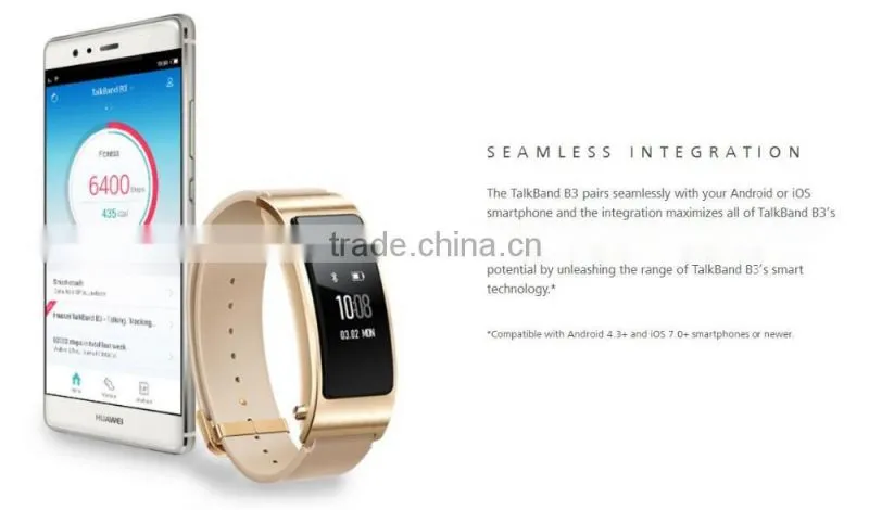 Newest Huawei Talkband B3 Smart Wristband | Ultimate smartband Bluetooth headset | Run/Walk/Ride/Climb/Sleep