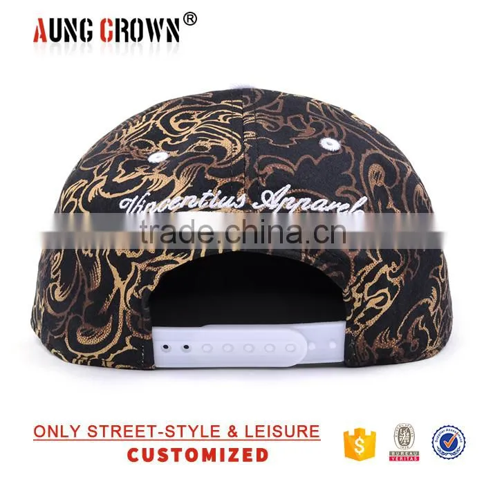 newest embroidery 5 panel snapback cap