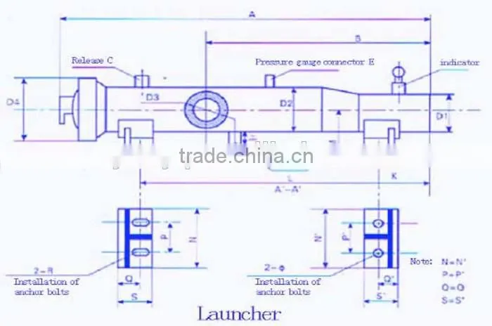 natural gas transmission equipment for pig launcher receiver