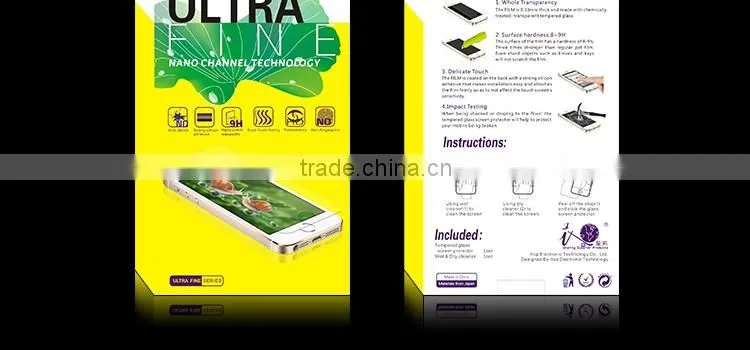 Customized Titanium-aluminium Alloy Border Tempered Glass Screen Protector for Iphone 4/4S