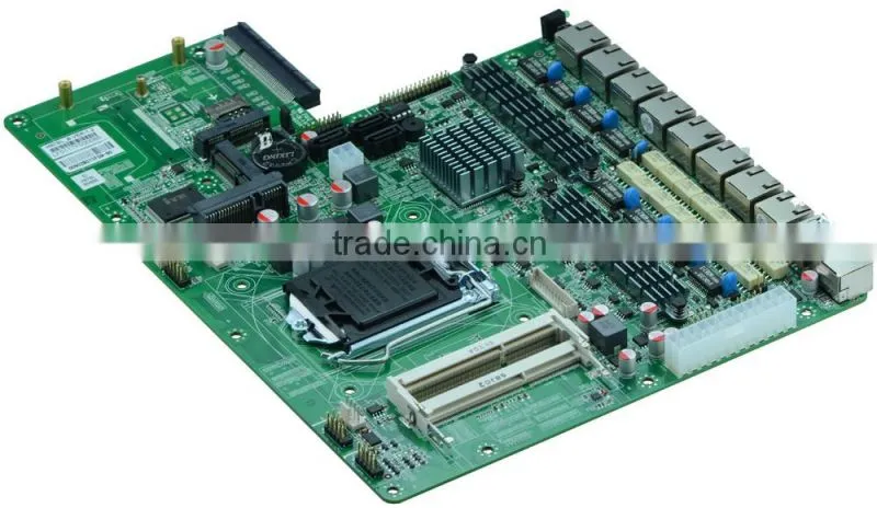 8 LAN firewall barebones network server high function router motherboard with SFP