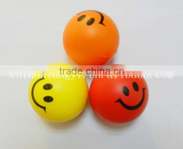 Smiling face ball High quality children toy balls Soft anti stress ball,PU foam Ball