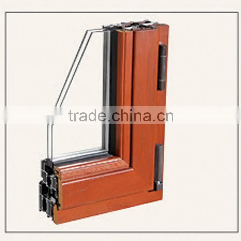 Hot sales high quality aluminum wooden window
