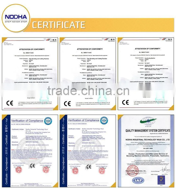 NODHA 1066mm-1230mm Pipe Cold Cutting And Beveling Machine